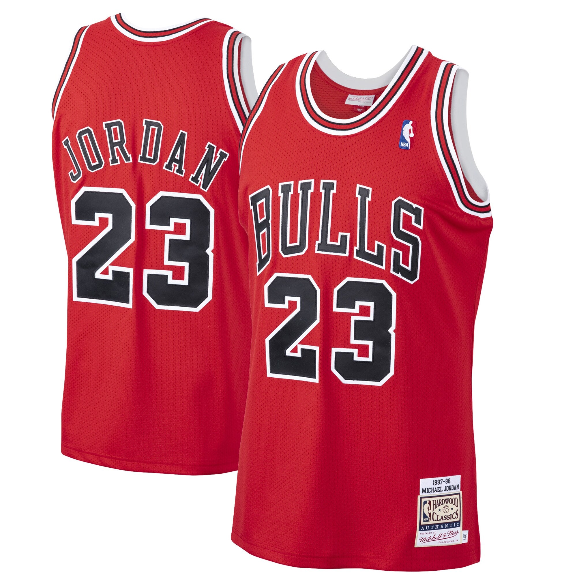 Michael Jordan Chicago Bulls 1995/96 Hardwood Classics Authentic Jersey - Black/Scarlet/White