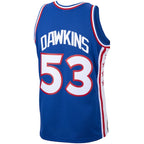 Darryl Dawkins Philadelphia 76ers 1976/77 Hardwood Classics Swingman Jersey - Royal