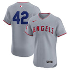 Los Angeles Angels Nike Road 2024 Jackie Robinson Day Elite Jersey - Gray