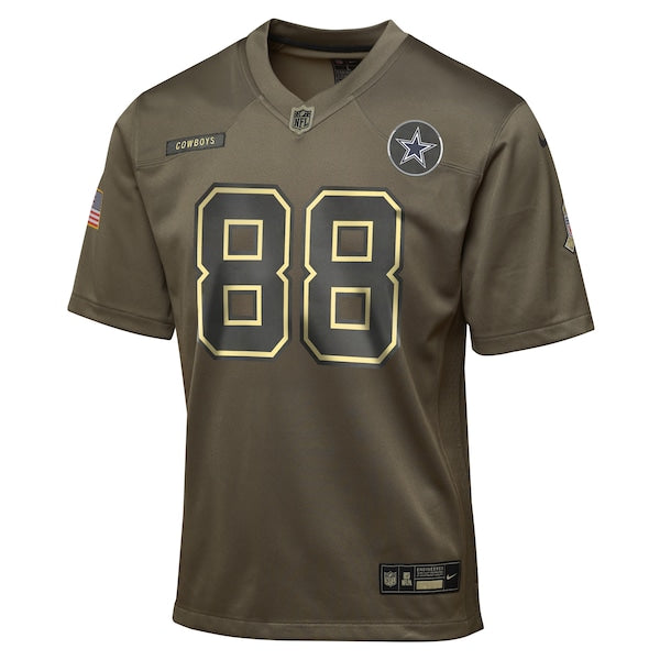 CeeDee Lamb Dallas Cowboys Nike Youth 2025 Salute to Service Game Jersey - Olive