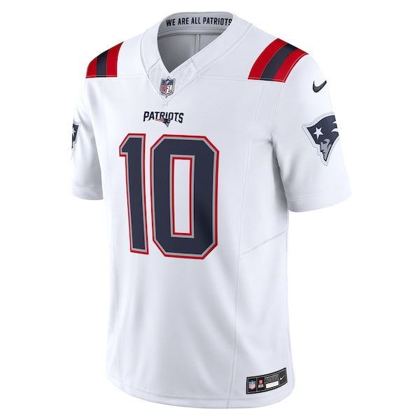Drake Maye New England Patriots Nike  Vapor F.U.S.E. Limited Jersey - White/Red/Navy