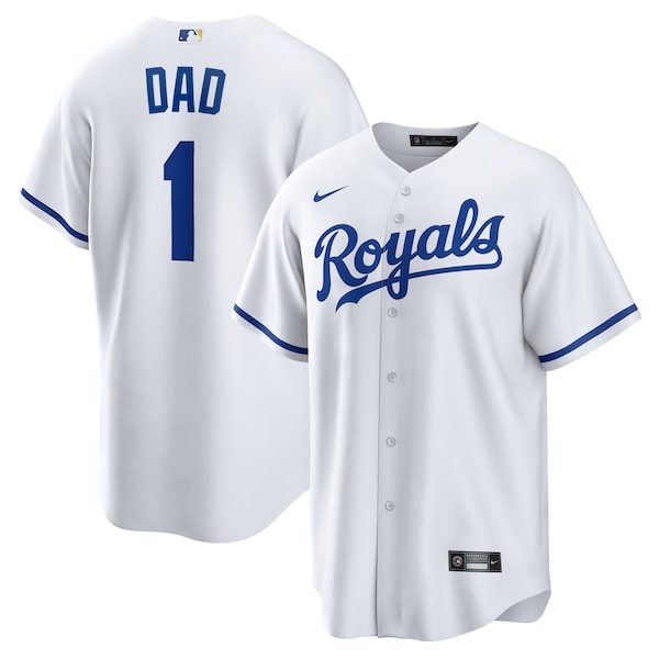 Kansas City Royals Nike #1 Dad Home Replica Jersey - White