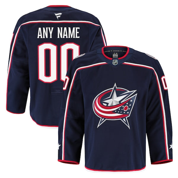Columbus Blue Jackets  Home Authentic Pro Custom Jersey - Navy