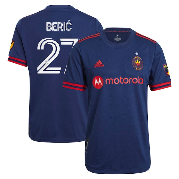Robert Beric Chicago Fire adidas 2021 Primary Authentic Jersey - Navy