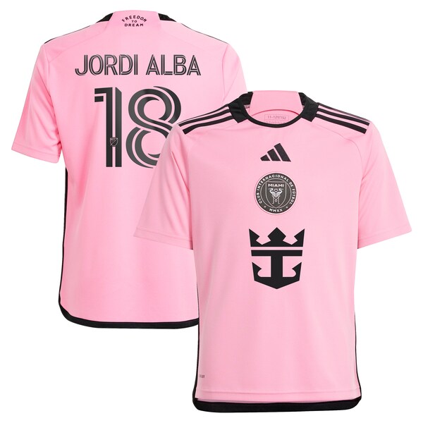 Jordi Alba Ramos Inter Miami CF adidas Youth 2024 2getherness Replica Player Jersey - Pink