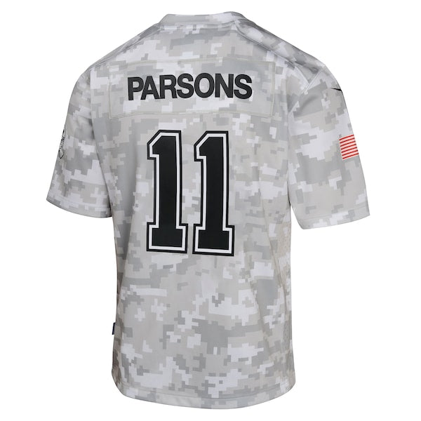 Micah Parsons Dallas Cowboys Nike Youth 2024 Salute to Service Game Jersey - Arctic Camo