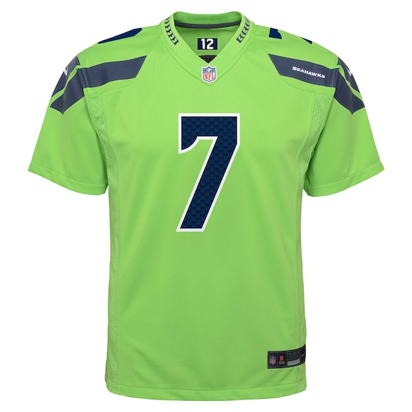 Geno Smith Seattle Seahawks Nike Youth Alternate Player Game Jersey - Neon Green