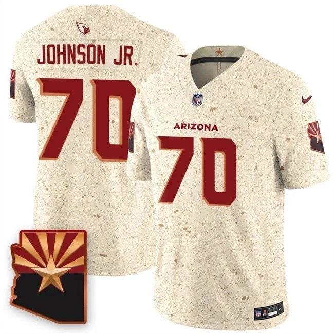 Paris Johnson Jr. Arizona Cardinals Nike 2025 RIVALRIES Vapor Limited Jersey - Natural