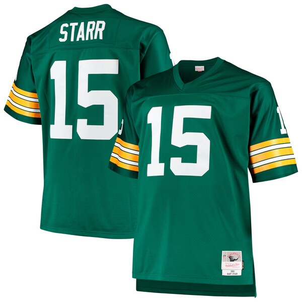 Bart Starr Green Bay Packers Big & Tall 1968 Retired Player Replica Jersey - Green