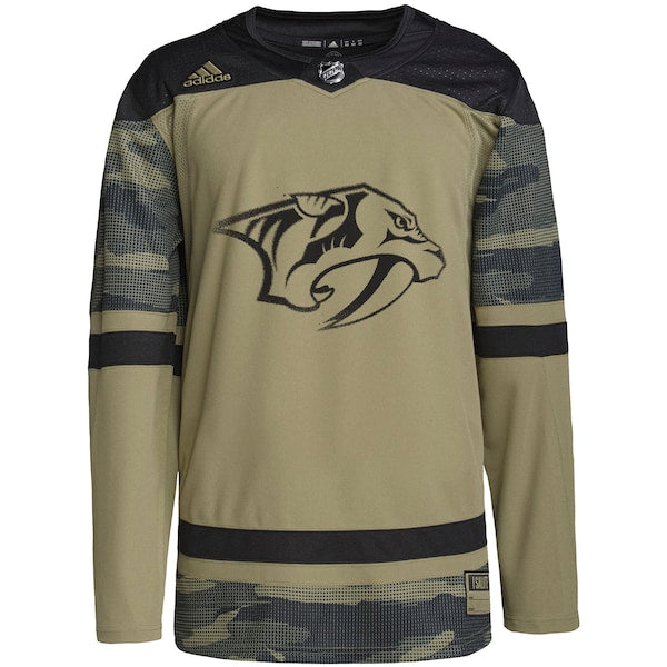 Nashville Predators adidas Military Appreciation Team Authentic Practice Jersey - Camo