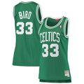 Larry Bird Boston Celtics Women's 1985-86 Hardwood Classics Swingman Jersey - Kelly Green