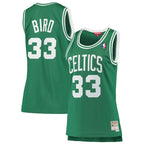 Larry Bird Boston Celtics Women's 1985-86 Hardwood Classics Swingman Jersey - Kelly Green