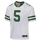 Garrett Wilson New York Jets Nike Youth Game Jersey - Legacy White/Black/Green