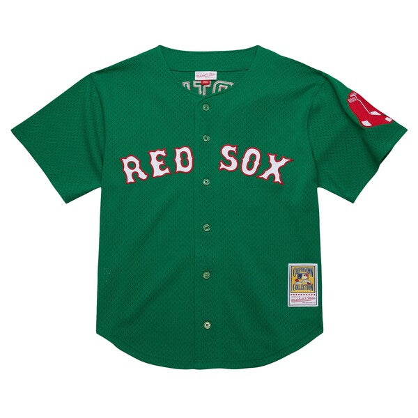 David Ortiz Boston Red Sox Youth Cooperstown Collection Mesh Batting Practice Jersey - Green