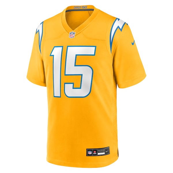 Ladd McConkey Los Angeles Chargers Nike Alternate Charger Power Game Player Jersey - Gold/Powder Blue/Navy