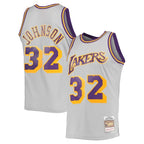 Magic Johnson Los Angeles Lakers 1984-85 Hardwood Classics Reload 2.0 Throwback Swingman Jersey - Gray