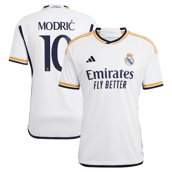 Luka Modric Los Merengues adidas 2023/24 Home Replica Jersey - White/Navy