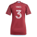 Sam Vines Colorado Rapids adidas Women's 2024 One Flag Kit Replica Player Jersey - Burgundy/Light Blue
