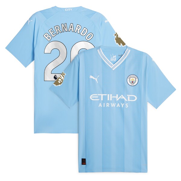 Bernardo Silva Manchester City Puma 2023/24 Authentic Player Jersey - Sky Blue