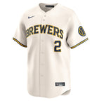 Brice Turang Milwaukee Brewers Nike Home Limited Player Jersey - Cream