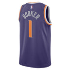 Devin Booker Phoenix Suns Nike Unisex Swingman Jersey - Icon Edition - Purple/White