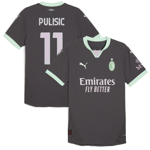 Christian Pulisic AC Milan Puma 2024/25 Third Authentic Player Jersey - Charcoal