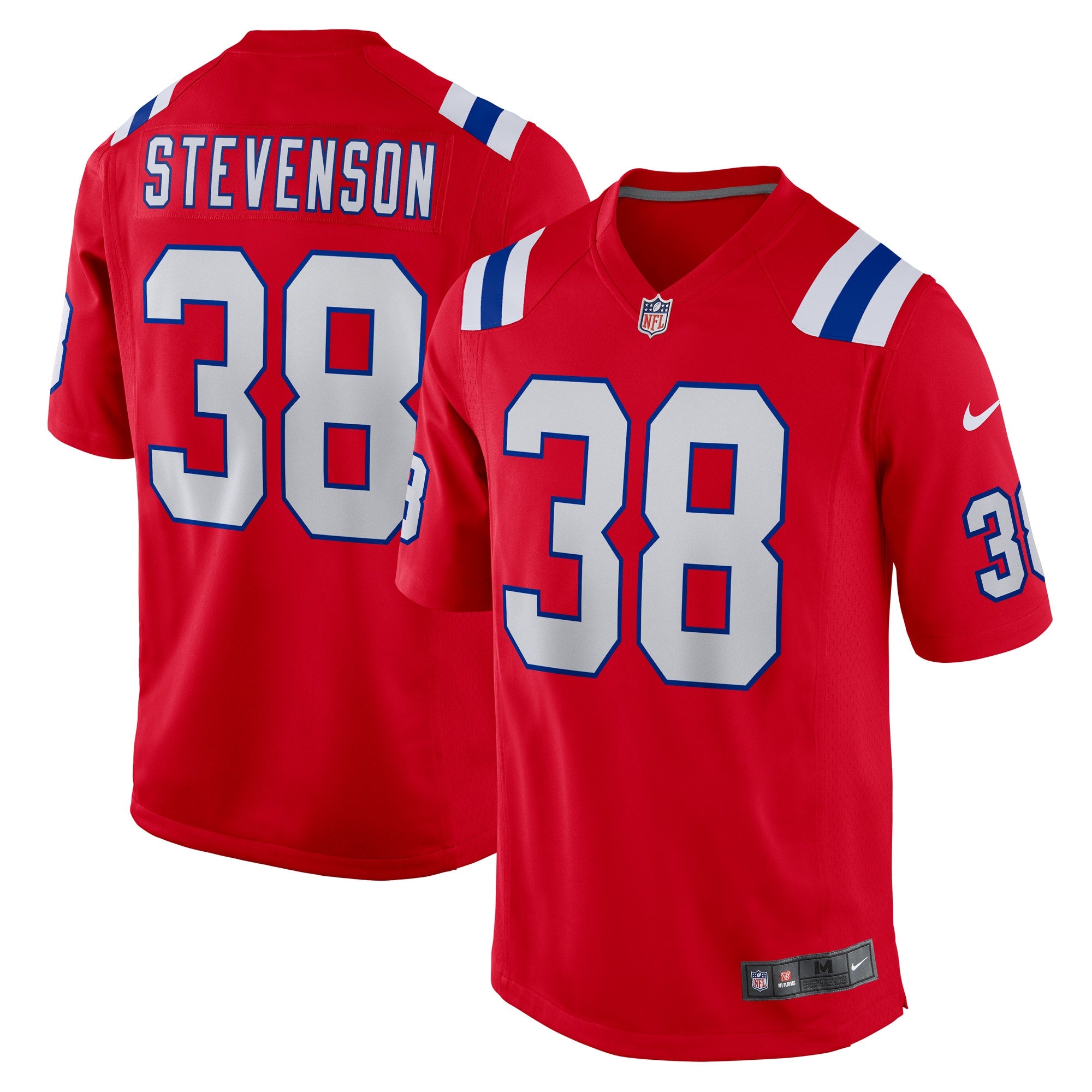 Rhamondre Stevenson New England Patriots Nike Game Jersey - Navy/Red/White