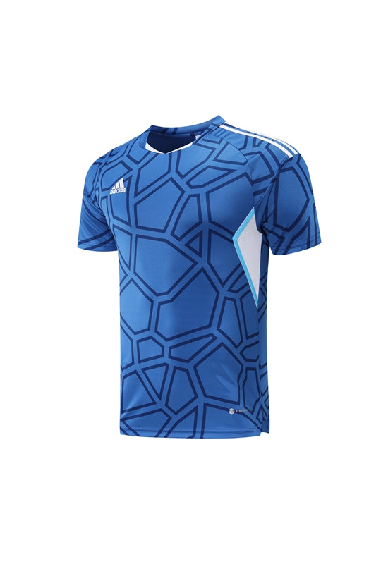 Adidas Short Sleeve Training Jersey Set - AD01- Blue/Black