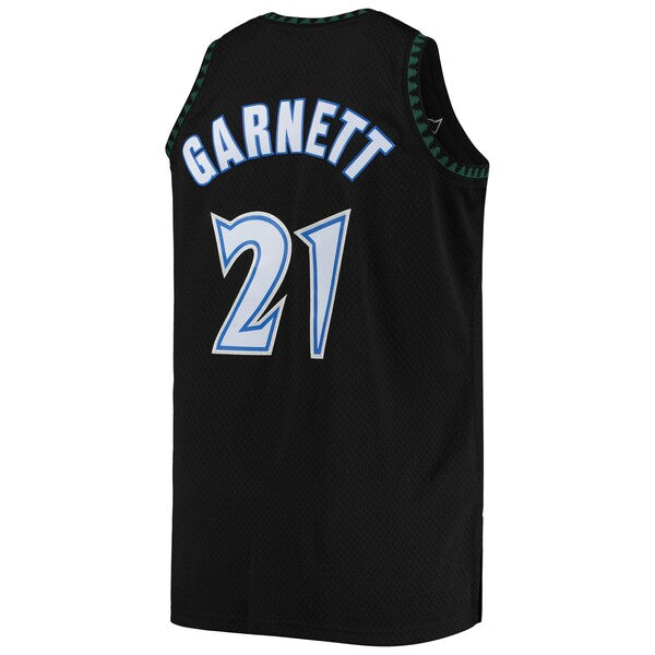 Kevin Garnett Minnesota Timberwolves 1997/98 Big & Tall Hardwood Classics Swingman Jersey - Black