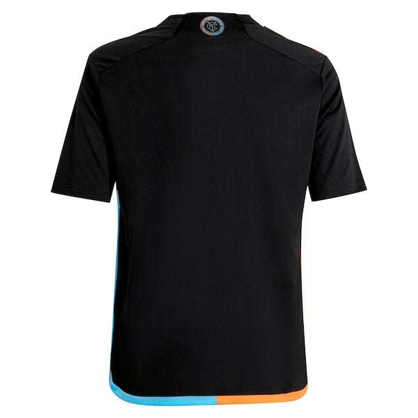 New York City FC adidas Youth 2024 24/7 Kit Replica Jersey – Black