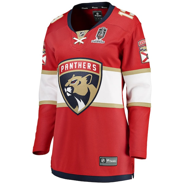 Sam Reinhart Florida Panthers  Women's 2025 Stanley Cup Champions Breakaway Jersey - Red