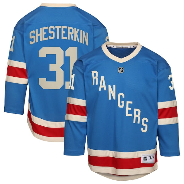 Igor Shesterkin New York Rangers Youth Centennial Replica Jersey - Blue