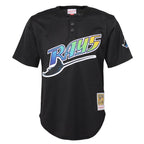 Wade Boggs Tampa Bay Rays Youth Cooperstown Collection Mesh Batting Practice Jersey - Black