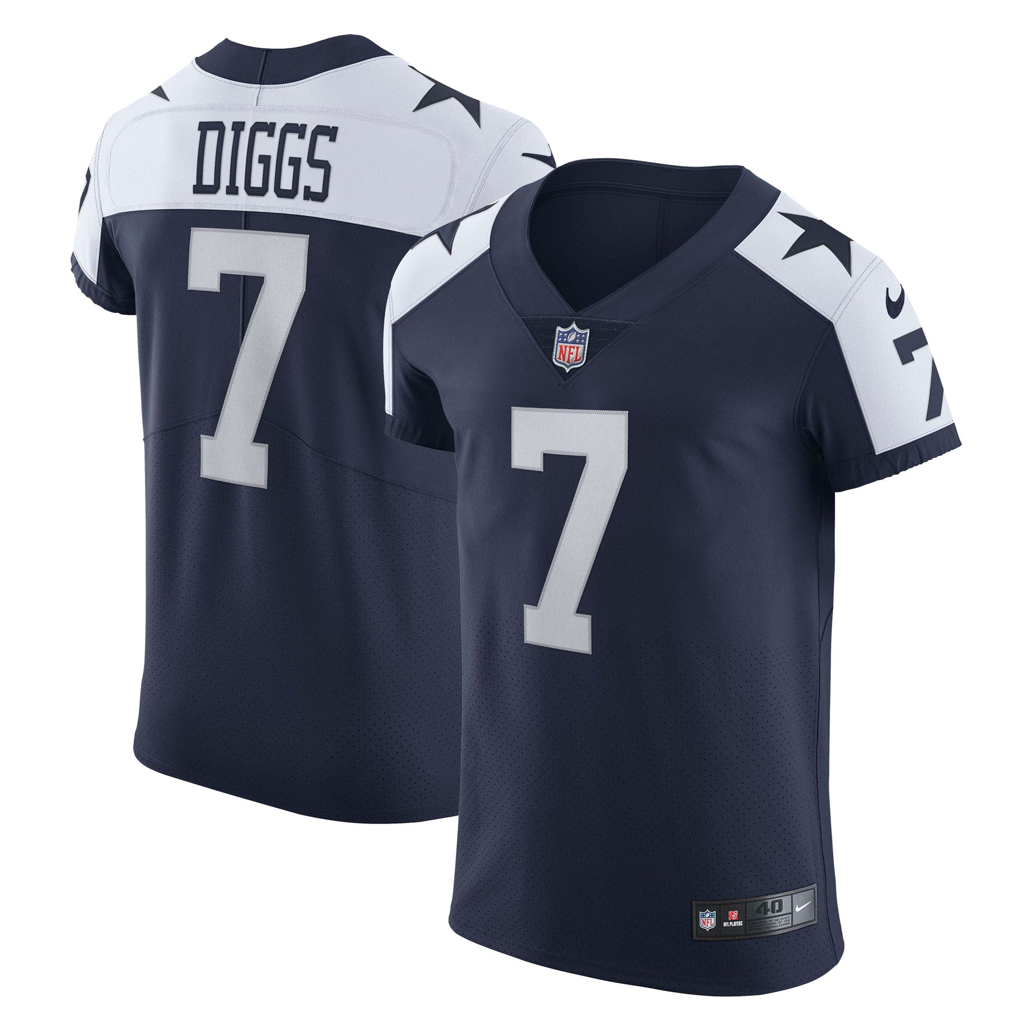 Trevon Diggs Dallas Cowboys Nike Vapor Elite Jersey - White/Navy