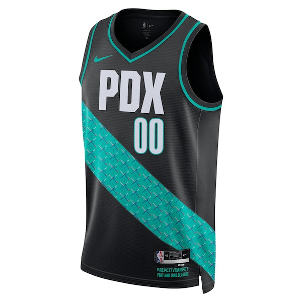 Portland Trail Blazers Nike Unisex 2025/26 City Edition Swingman Custom Jersey - Black