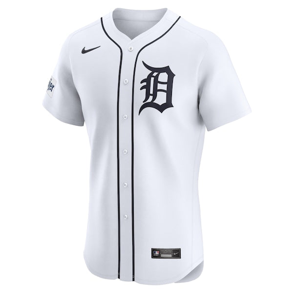 Detroit Tigers Nike Home Elite Pick-A-Player Retired Roster Patch Jersey - White