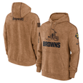 Cleveland Browns Men's Nike Brown 2023 Salute To Service Club Pullover Hoodie