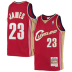 LeBron James Cleveland Cavaliers  Youth 2003-04 Hardwood Classics Swingman Jersey - Wine/Navy