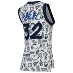 Shaquille O'Neal Orlando Magic Women's 1994 Doodle Swingman Jersey - White