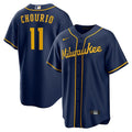 Jackson Chourio Milwaukee Brewers Nike Alternate 2 Replica Jersey - Navy