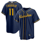 Jackson Chourio Milwaukee Brewers Nike Alternate 2 Replica Jersey - Navy