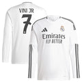Vini Jr. Los Merengues adidas 2024/25 Home Replica Long Sleeve Player Jersey - White