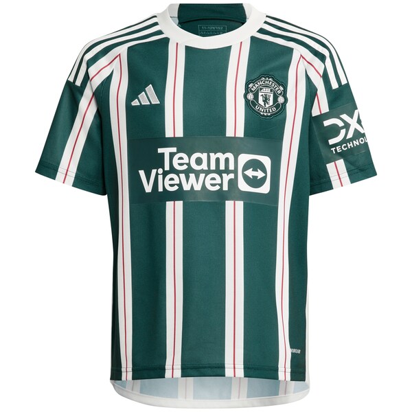 Manchester United adidas Youth 2023/24 Away Replica Custom Jersey - Green