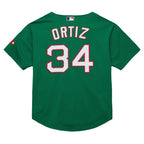 David Ortiz Boston Red Sox Youth Cooperstown Collection Mesh Batting Practice Jersey - Green