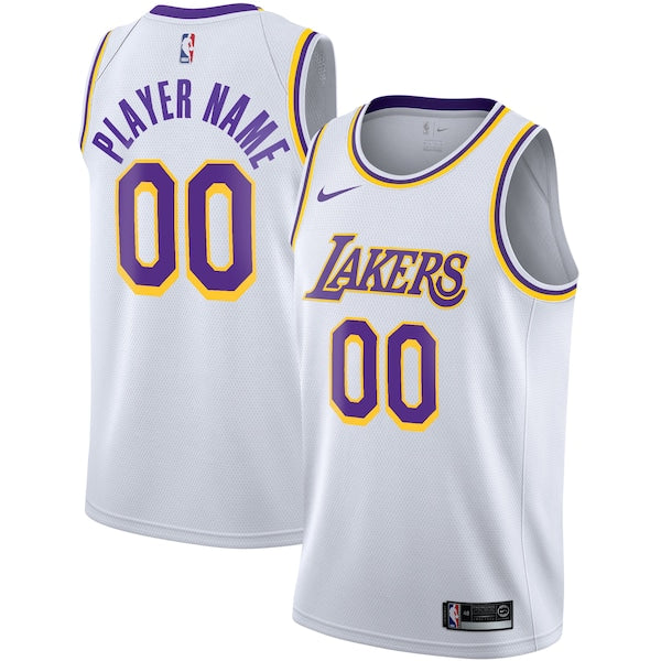 Los Angeles Lakers Nike 2020/21 Swingman Custom Jersey - Association Edition - White
