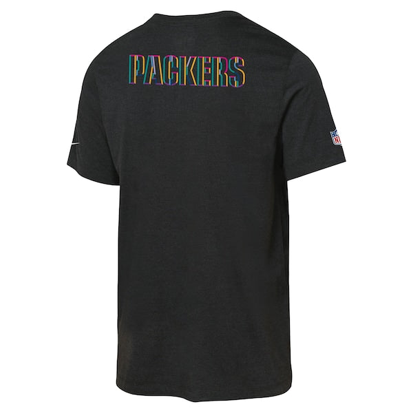 Green Bay Packers Nike Youth 2025 NFL Crucial Catch Tri-Blend Dri-FIT T-Shirt - Black