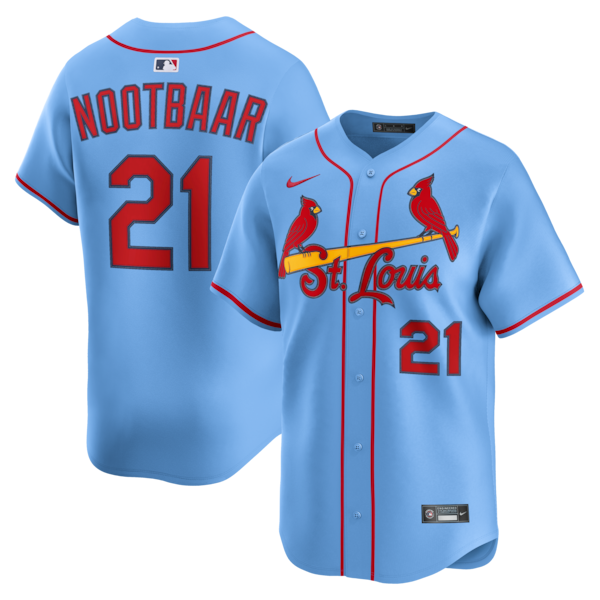 Lars Nootbaar St. Louis Cardinals Nike Alternate Limited Jersey - Light Blue/White