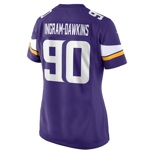 Tyrion Ingram-Dawkins Minnesota Vikings Nike Women's Team Game Jersey -  Purple