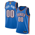 Oklahoma City Thunder Nike Unisex 2025 NBA Finals Patch Custom Swingman Jersey - Blue - Icon Edition