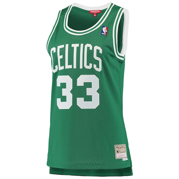 Larry Bird Boston Celtics Women's 1985-86 Hardwood Classics Swingman Jersey - Kelly Green